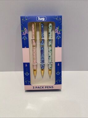lug Floral 3-Pack Pens with Gold Accents - Songbird Grey  Spring 2026 Box